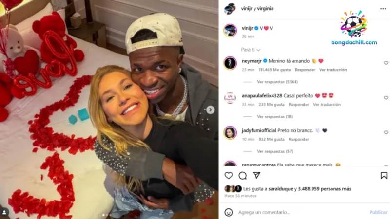 Bức ảnh gây bão mạng xã hội và tin đồn về người yêu Vinicius